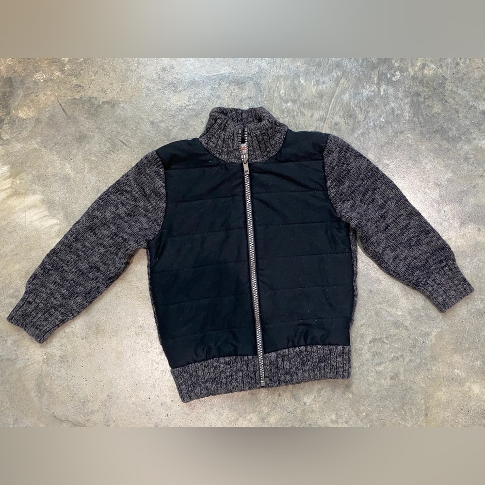 Cat & Jack Black and Gray Puffer Jacket